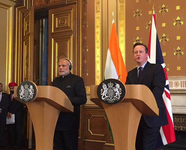 David Cameron:' As Prime Minister of the world's oldest democracy I'm pleased to welcome the Prime Minister of world's largest democracy Narendra Modi