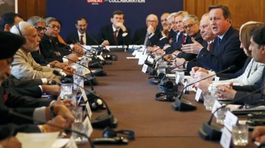 Modi took part in a business'roundtable in Downing Street to discuss further bilateral co-operation