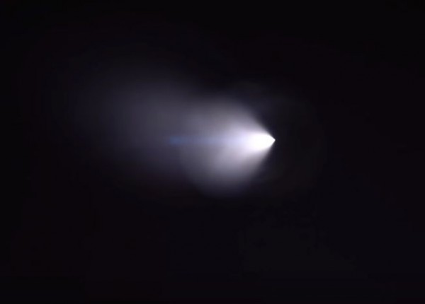 Mysterious light sailing across the sky on Saturday night widely seen across the U.S. West. This image is a still from a video