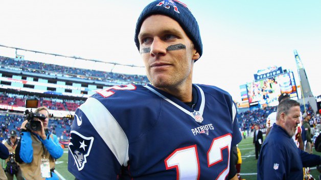 FOXBORO MA- NOVEMBER 08  Tom Brady #12 of the New England Patriots looks on after the Patriots 27-10 win over the Washington Redskins at Gillette Stadium