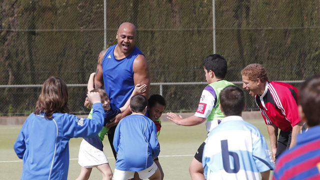 Jonah Lomu With Kids