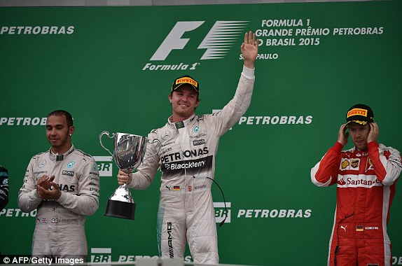 Nico Rosberg wins the race in Brazil today