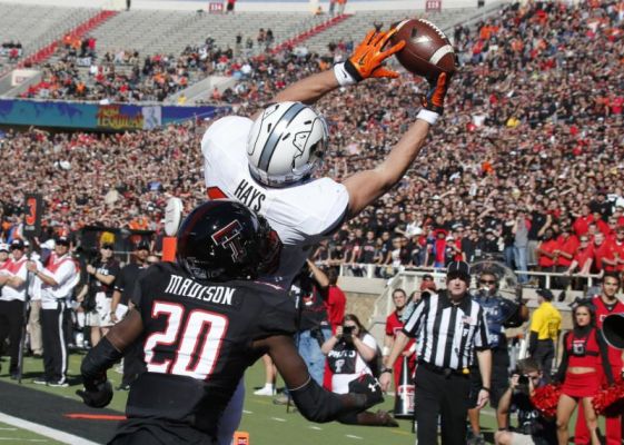 Oklahoma State wide receiver Austin Hays top catches