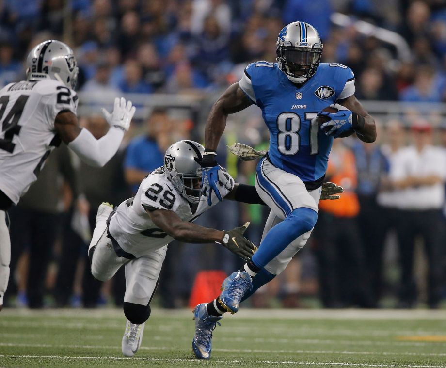 Calvin Johnson’s 700th career catch came before halftime