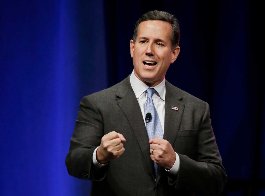 Republican presidential candidate Rick Santorum addresses the Sunshine Summit in Orlando Fla. Saturday Nov. 14 2015