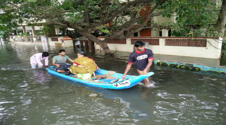 Ola comes to rescue water-logged Chennai Twitter Gopu Mohan