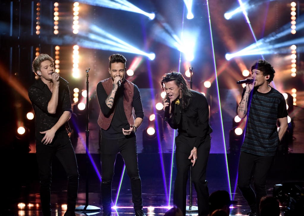 One Direction performs onstage during the 2015 American Music Awards at Microsoft Theater