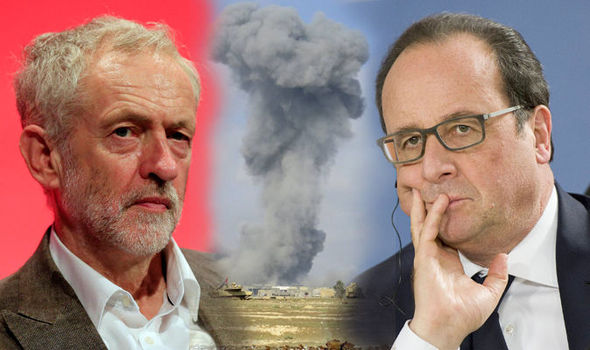 Jeremy Corbyn and Francois Hollande