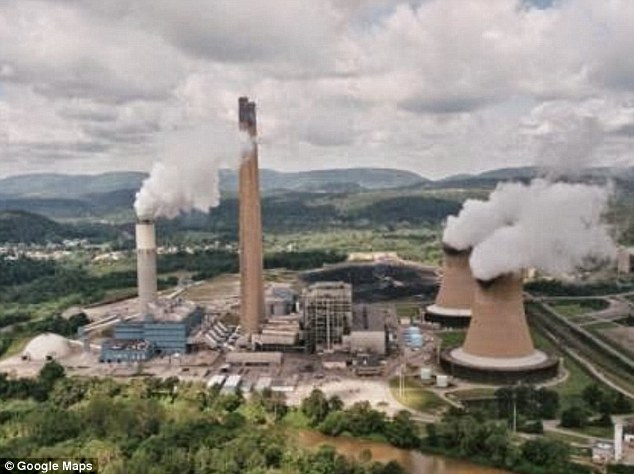 Shetler was taken into custody after he was found walking by a power plant outside his town. Above the Conemaugh Generating Station outside New Florence