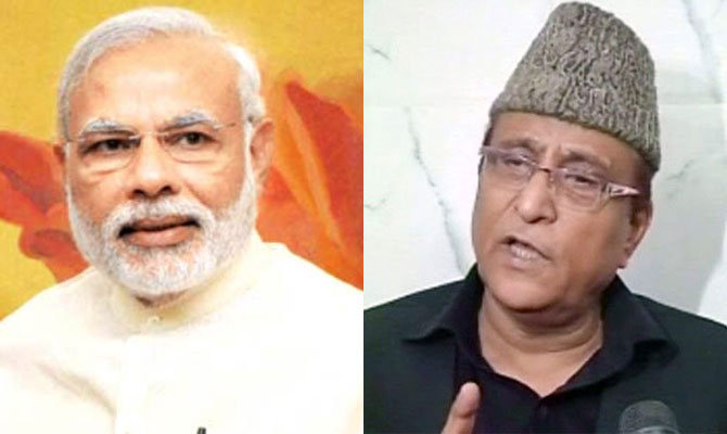 PM Narendra Modi and Azam Khan