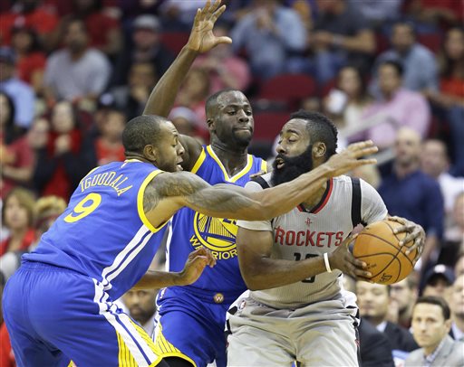 James Harden Andre Iguodala Draymond Green