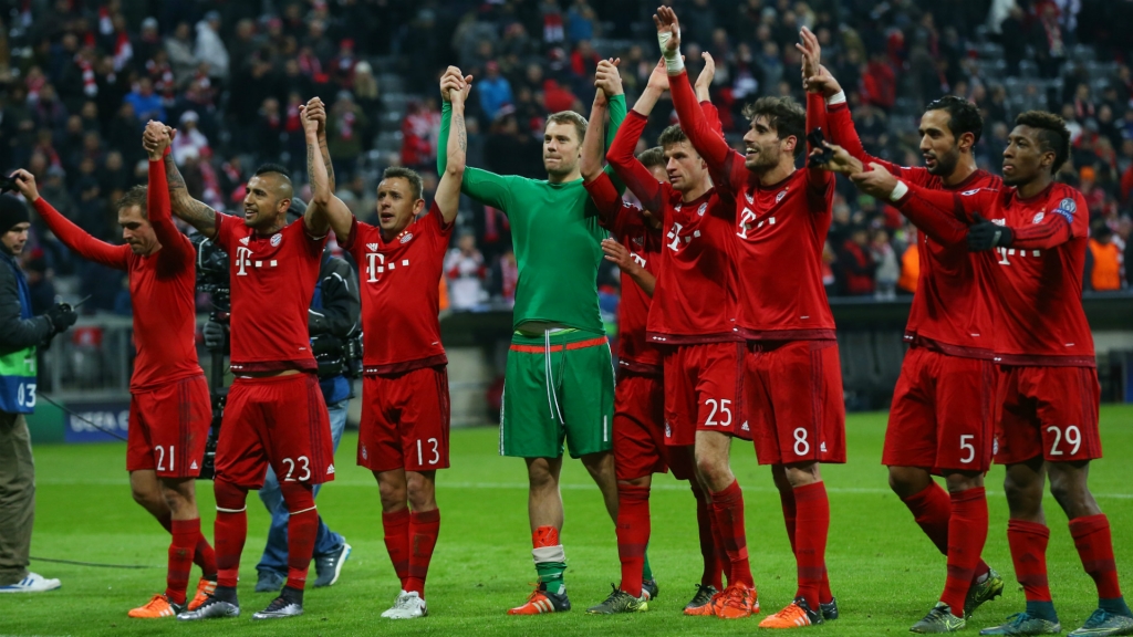 Bayern Munich players celebrate