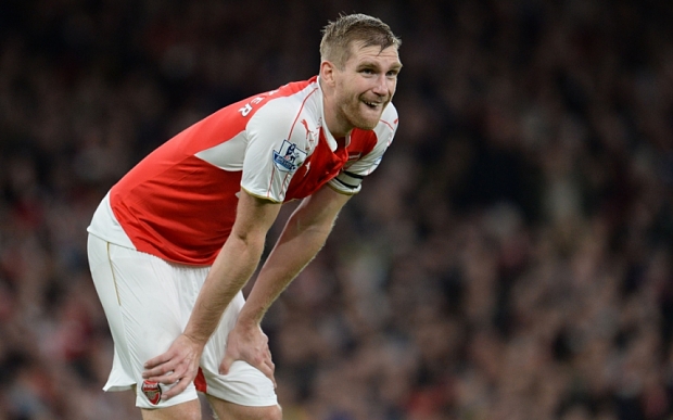 Arsenal'looked a bit knackered against Tottenham says Per Mertesacker