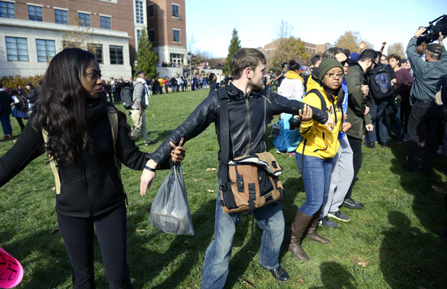 Univeristy of Missouri Mel Carnahan Quad protesters