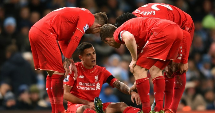 Philippe Coutinho Brazilian star injured at Manchester City