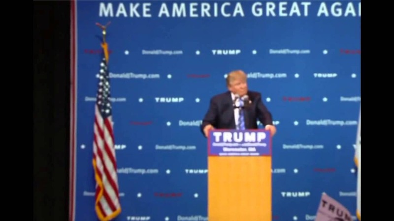 Donald Trump pokes fun at a'seriously overweight protester