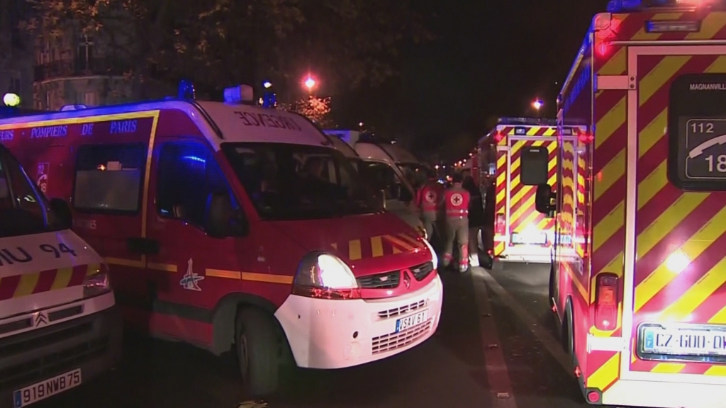 Police and emergency crews respond to terrorist attacks in Paris last Friday