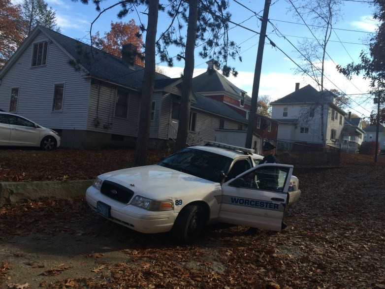 Police outside of Hogan's home