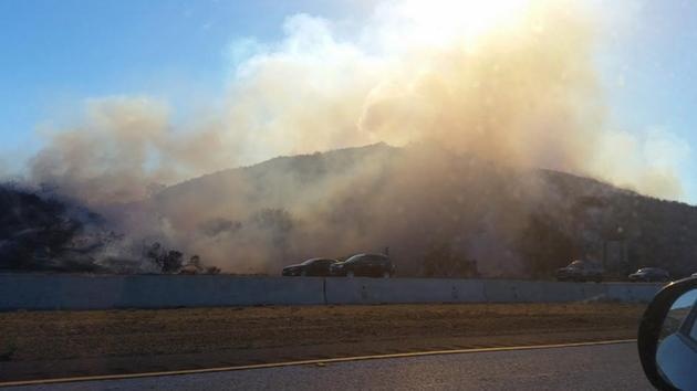 Massive response to Ventura County brush fire amid Santa Ana winds alert