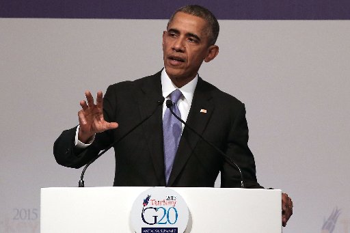 President Barack Obama during a press conference Monday at the G20 summit in Antalya Turkey