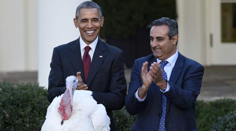 President Barack Obama with National Turkey Federation Chairman Jihad Douglas