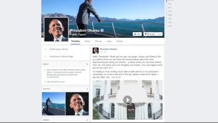 President Obama launches Facebook page