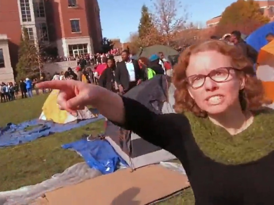 Melissa Click confronted a journalism student filming a rally at the University of Missouri