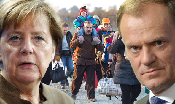 Angela Merkel and Donald Tusk