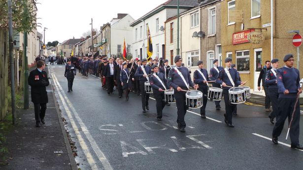 Blaenau Gwent Remembrance Day Parade 2014 Brynmawr service