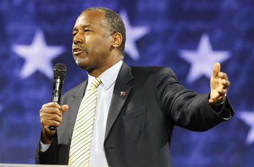 Republican Presidential candidate Dr. Ben Carson speaks at Liberty University in Lynchburg Va. Wednesday Nov. 11 2015