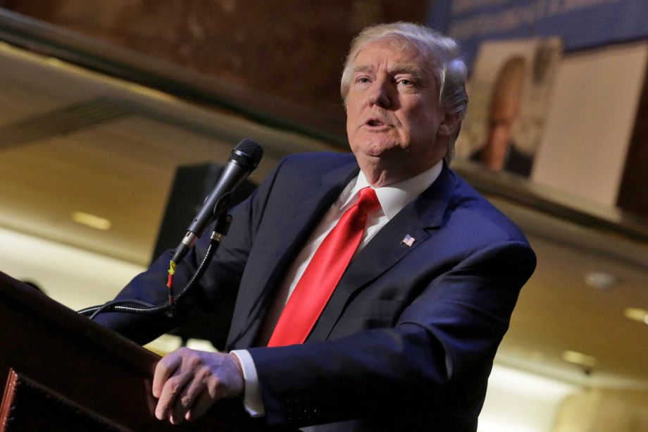 Republican presidential candidate Donald Trump speaks during a news conference at Trump Tower in New York. State and local elections across the country this week produced warnings signs for both Democrats and Repub