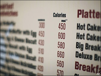 Calorie counts on the menu- are they working