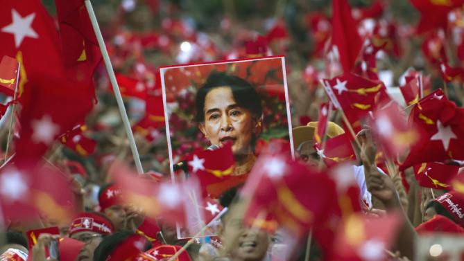 Aung San Suu Kyi's opposition party won majority in parliament in Myanmar