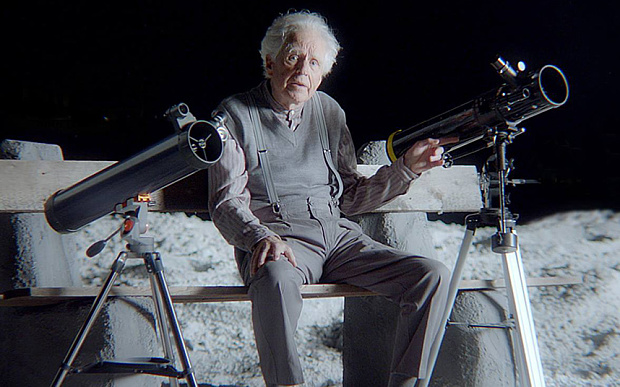 Retailer Aldi Christmas advert also has a lonely old man on the moon who bears a striking resemblance to the star of the John Lewis