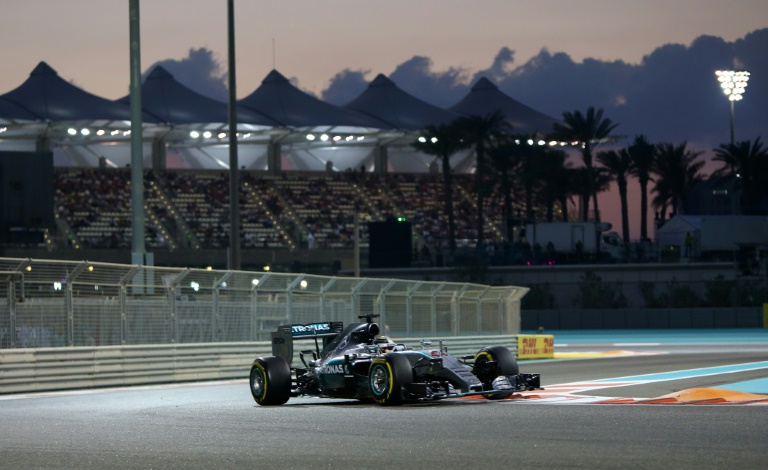 AFP  Marwan Naamani Mercedes AMG Petronas F1 Team's British driver Lewis Hamilton races during the Abu Dhabi Formula One Grand Prix at the Yas Marina circuit