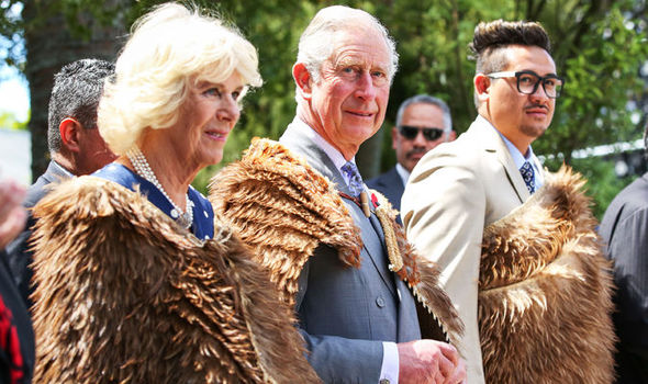 Charles and Camilla get fright of the bumble bee on eco-visit