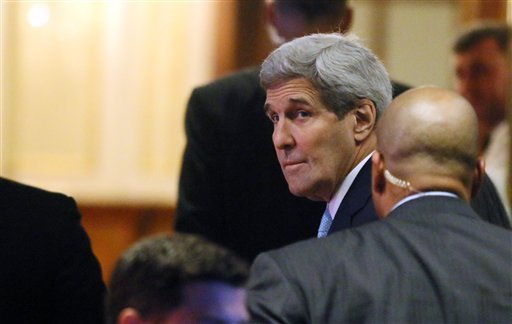 U.S. Secretary of State John Kerry arrives at a hotel in Vienna Austria Friday Nov. 13 2015. Kerry arrived for the next round of talks on ending the Syrian war with other key nations