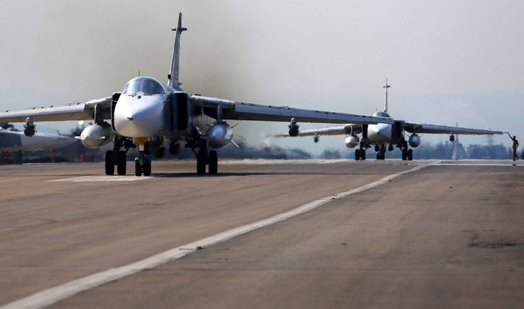 Russia's Sukhoi Su-24 attacker aircraft in Syria