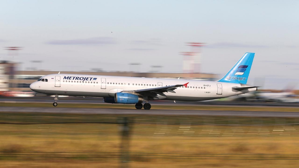 Oct. 20 2015 The Russian airline Kogalymavias Airbus A321 with a tail number of EI-ETJ on an airstrip of Moscows Domodedovo airport