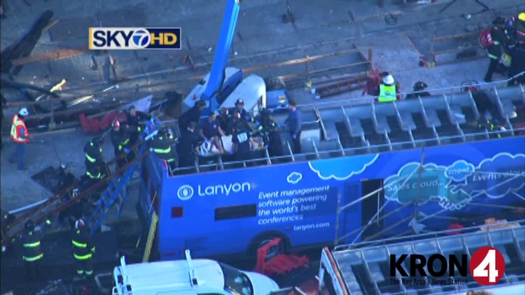 San Francisco tour bus crash leaves 20 injured