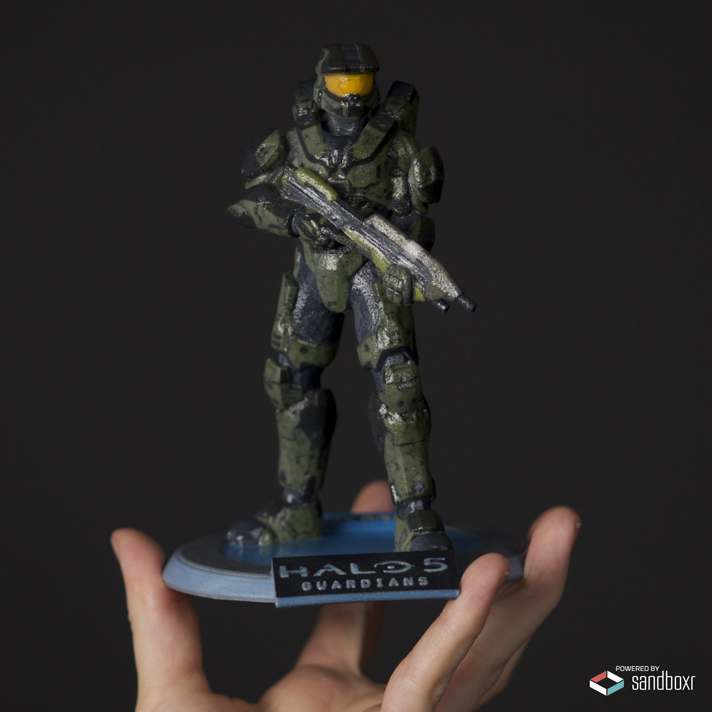 First-ever customized one-of-a-kind 3D Spartan figurines from Halo 5 Guardians