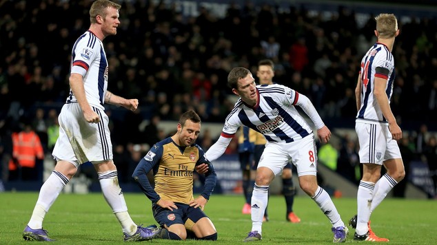 Santi Cazorla fluffed his lines as Arsenal slipped up at the Hawthorns