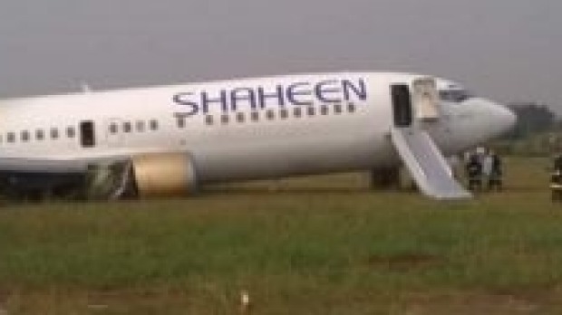 112 passengers and 7 crew members suffered a rough landing on board a Shaheen Air Boeing 737