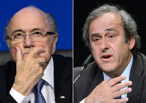 FIFA president Sepp Blatter UEFA President Michel Platini