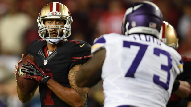 Sidelined Colin Kaepernick