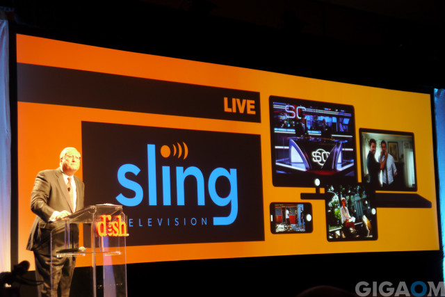 Dish CEO Joseph P. Clayton announcing Sling TV at CES