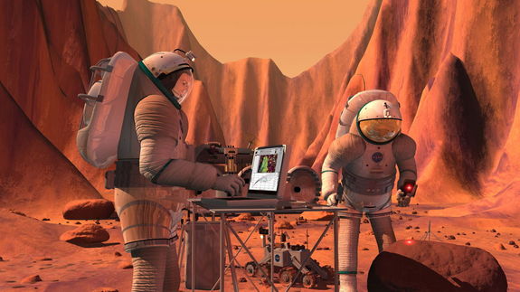 Future Astronauts on Surface of Mars