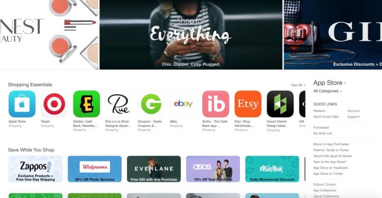 You can now shop for shopping apps on the App Store