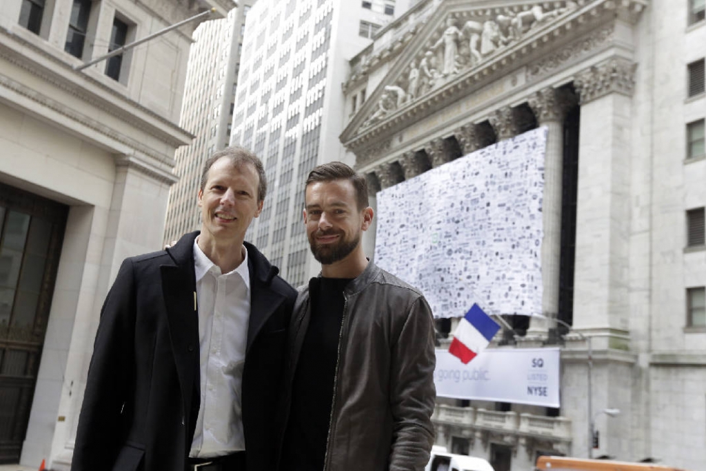 Square flies high in Wall Street debut