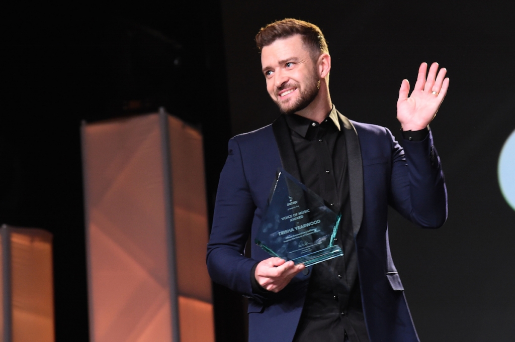 Justin Timberlake Performing at CMA Awards with Chris Stapleton